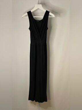 Muse Petite Black Surplice V-Neck Wide Leg Jumpsuit XSP